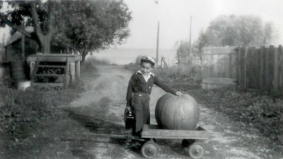 The author in Grade one. Note the lunch pail